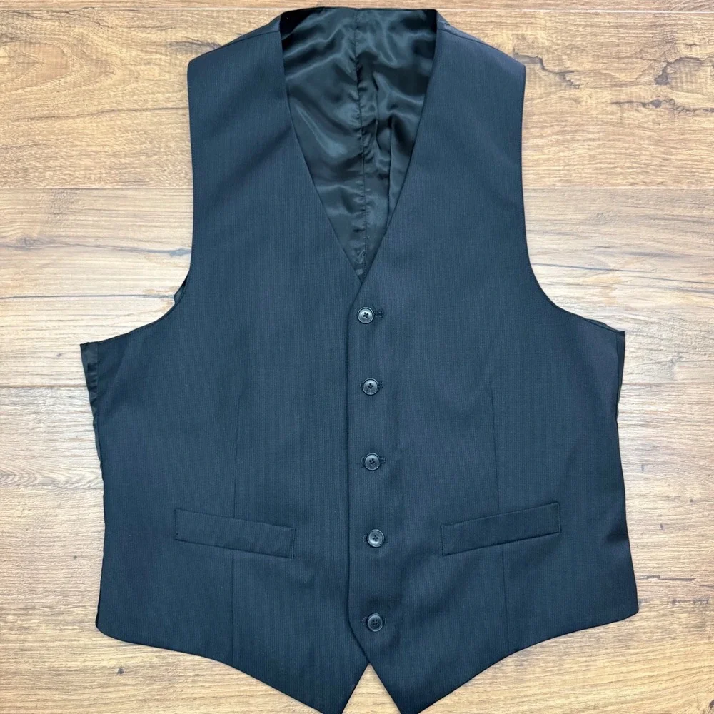 Jos A Banks Wool 41R 33x29 Pant‎ 3 Piece Suit Vest Luxury Corporate Professional